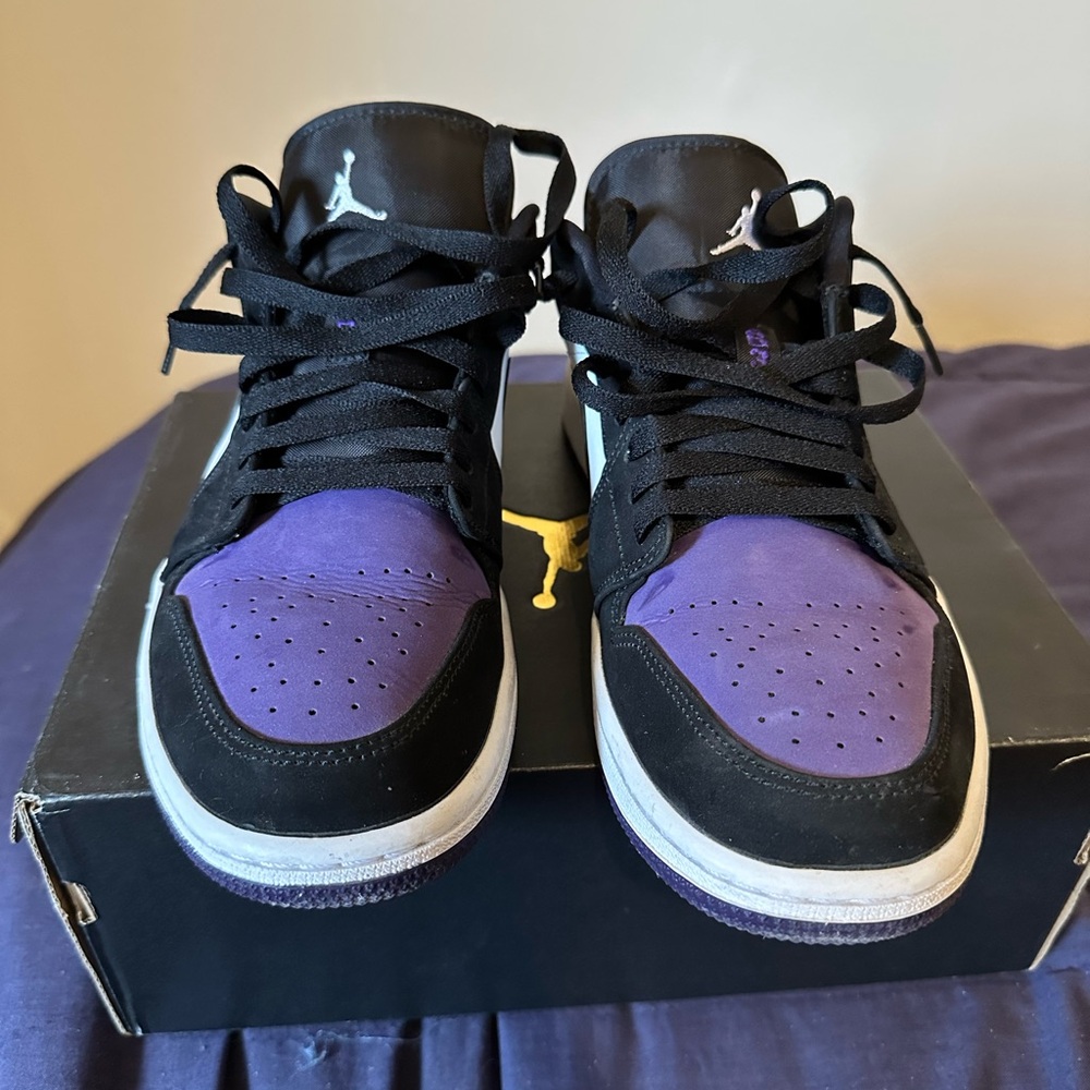 Jordan Sneakers Black and Purple